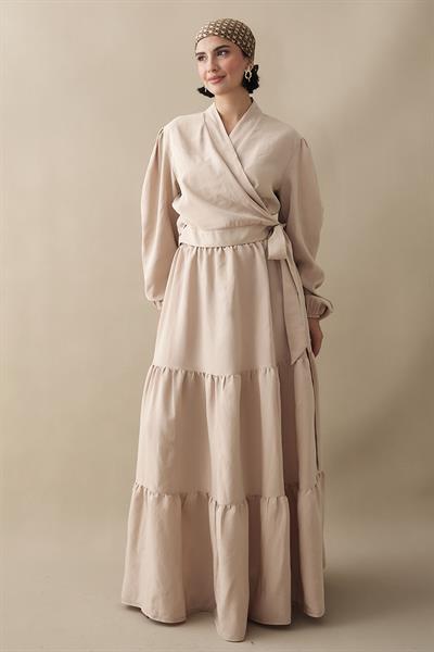 Modal Cupra Bolero Etekli Bej Takım