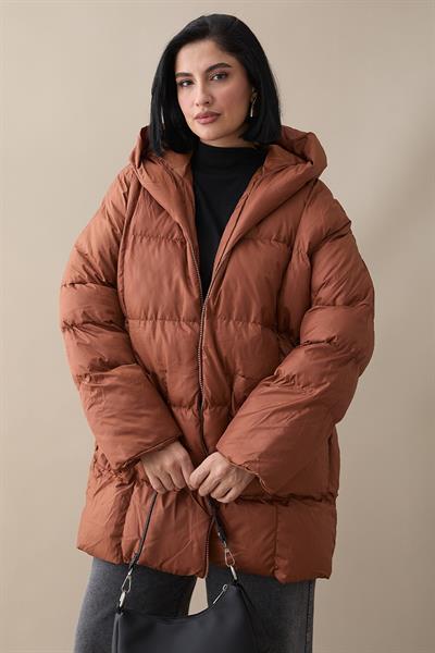 Mona Salaş Şişme Mont - Taba