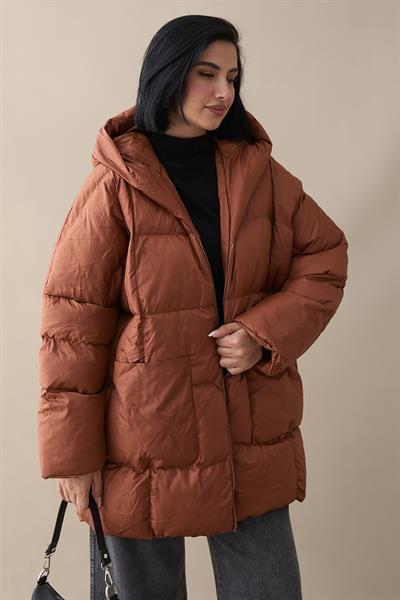 Mona Salaş Şişme Mont - Taba