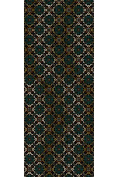 Motif Çiçekli Zümrüt Yeşili Soft Pamuk Şal