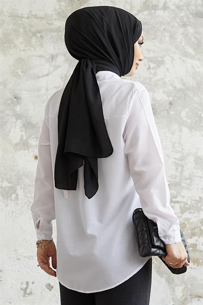 Nilda Basic Beyaz Gömlek