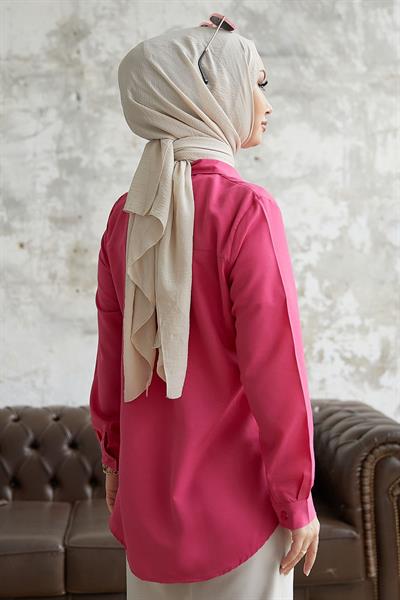 Nilda Basic Fuşya Gömlek