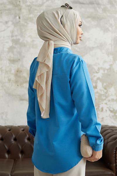 Nilda Basic Mavi Gömlek