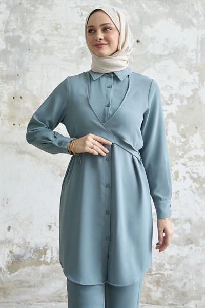 Önden Bağlamalı Mint İkili Takım