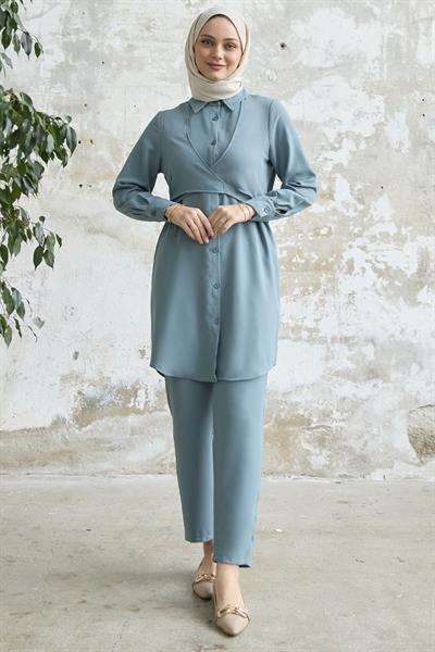 Önden Bağlamalı Mint İkili Takım