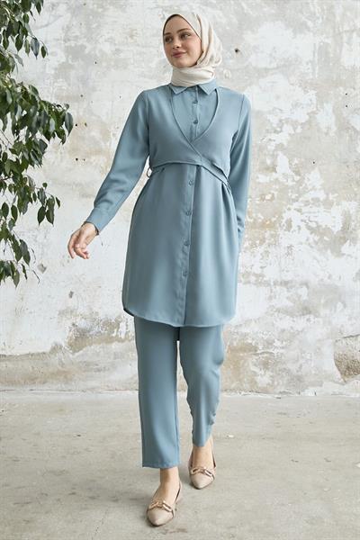 Önden Bağlamalı Mint İkili Takım