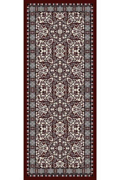 Otantik Çiçekli Bordo Soft Pamuk Şal