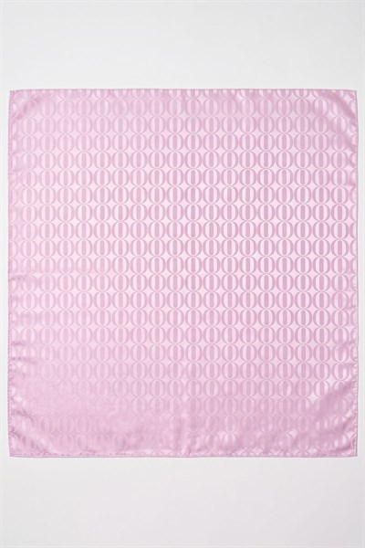 Oval Desen Ayrobin Jakar Eşarp - Toz Pembe