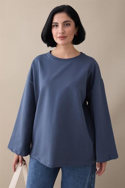 Oversize Geniş Kol Antrasit Sweat