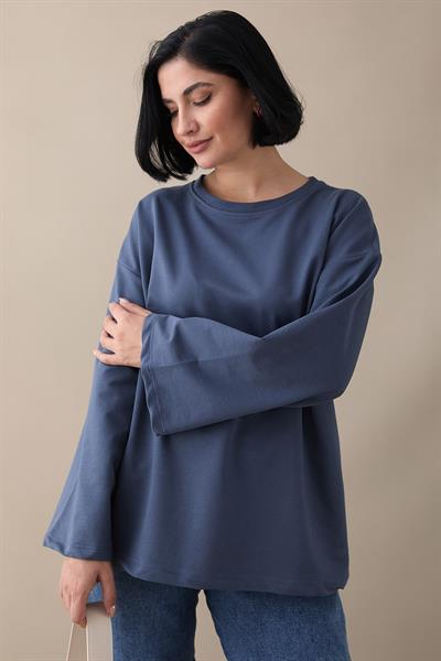 Oversize Geniş Kol Antrasit Sweat