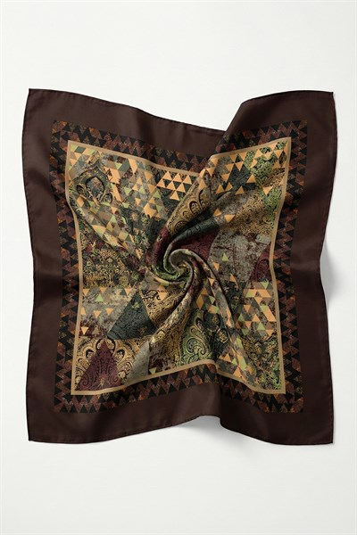 Paisley Desenli Bordo Pamuk Eşarp
