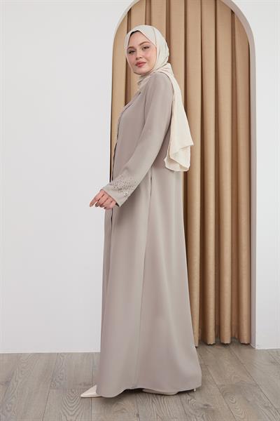 Papatya Taşlı Taş Ferace