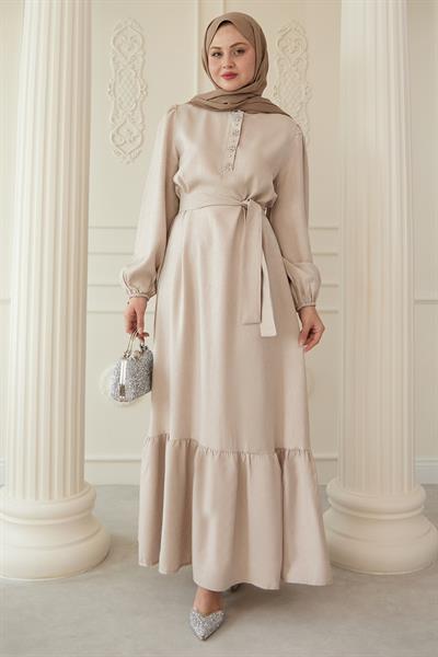 Patı Taş Detaylı Taş Jakar Elbise