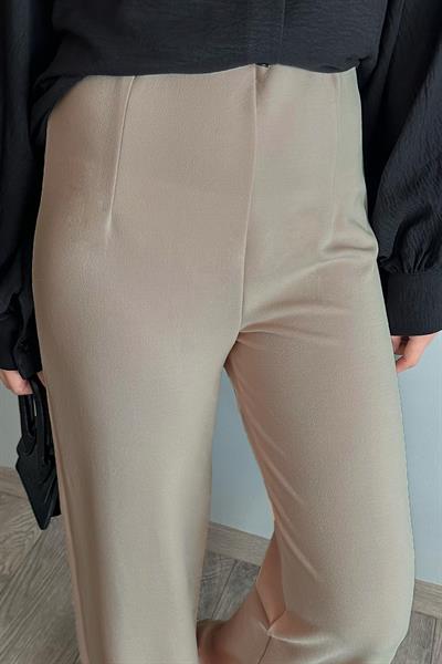 Pensli Palazzo Bej Pantolon