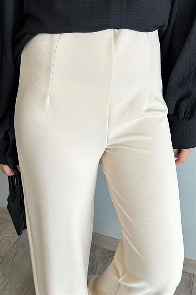 Pensli Palazzo Ekru Pantolon