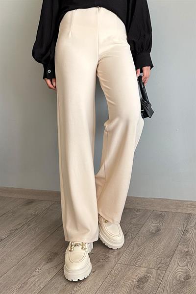 Pensli Palazzo Ekru Pantolon