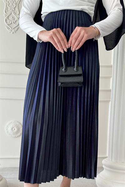 Piliseli Lacivert Etek