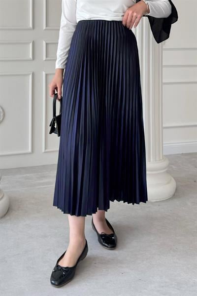 Piliseli Lacivert Etek