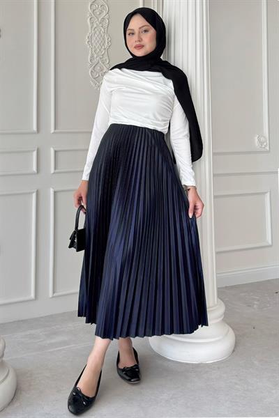 Piliseli Lacivert Etek