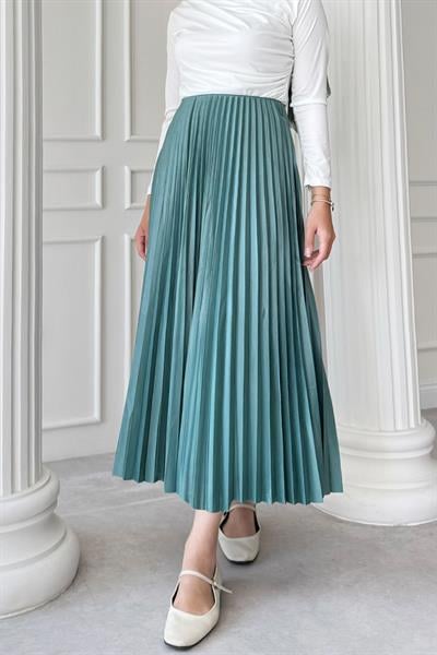 Piliseli Mint Yeşili Etek