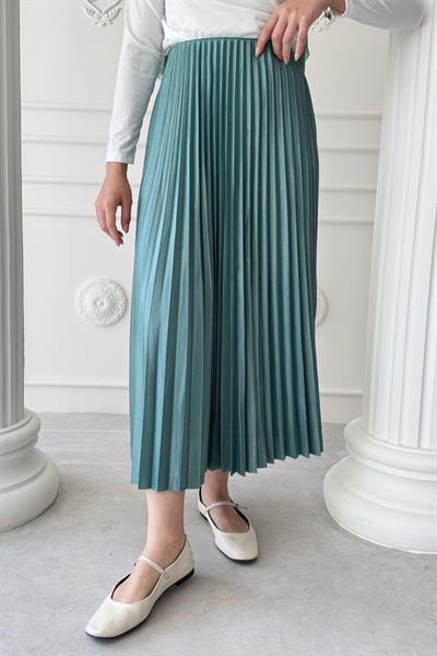 Piliseli Mint Yeşili Etek