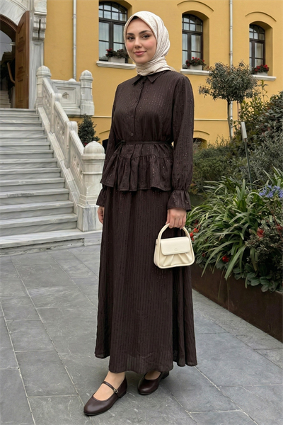 Pullu Gömlekli İkili Acı Kahve Takım