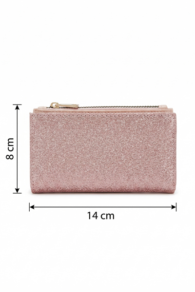 Pullu Şık Kadın Cüzdan Toz Pembe