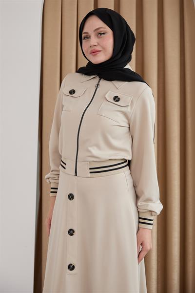 Ribana Düğmeli Taş İkili Takım