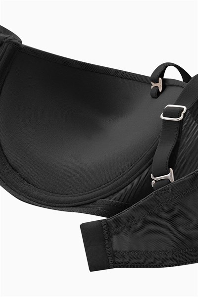 Rosali Mesh Straplez Sütyen Soft Push Up Yarı Dolgulu Premium Basic - Siyah - 2226