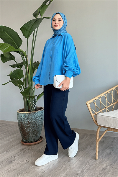 Salaş Basic Mavi Gömlek