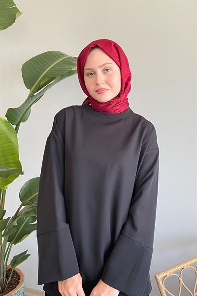 Salaş Kol Etekli Siyah Takım