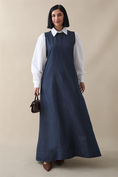 Salaş Mavi Kot Jile Elbise