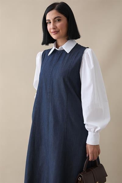 Salaş Mavi Kot Jile Elbise