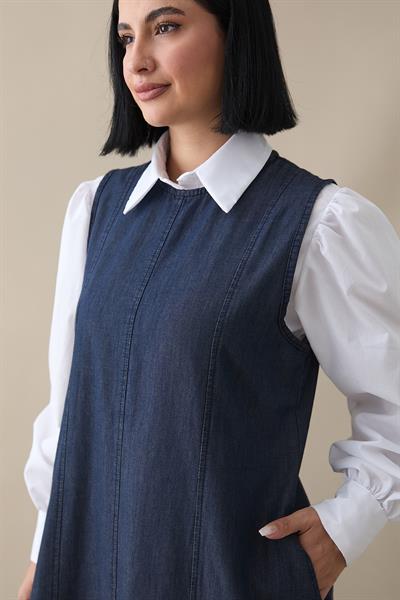 Salaş Mavi Kot Jile Elbise