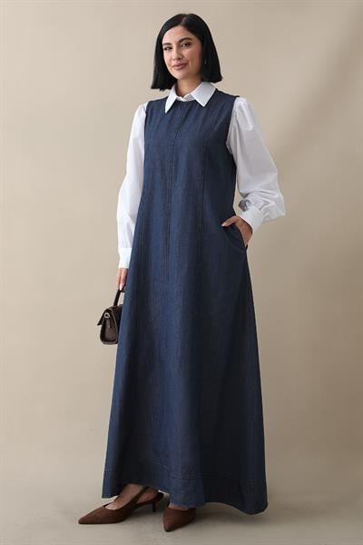 Salaş Mavi Kot Jile Elbise