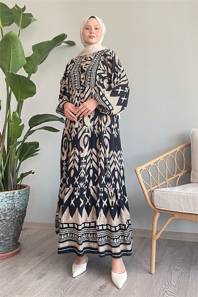 Salaş Siyah Viskon Elbise