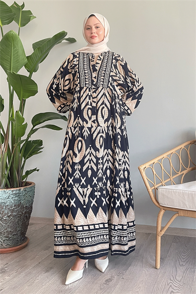 Salaş Siyah Viskon Elbise