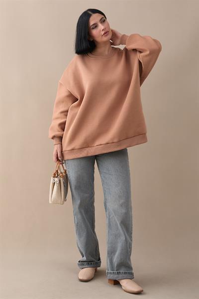 Şardonlu Basic Camel Sweat