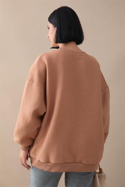 Şardonlu Basic Camel Sweat