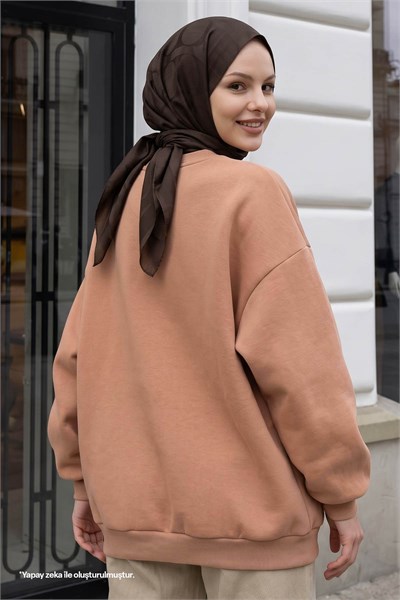 Şardonlu Basic Camel Sweat