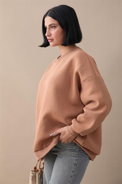 Şardonlu Basic Camel Sweat
