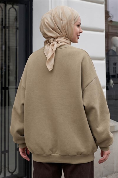 Şardonlu Basic Haki Sweat