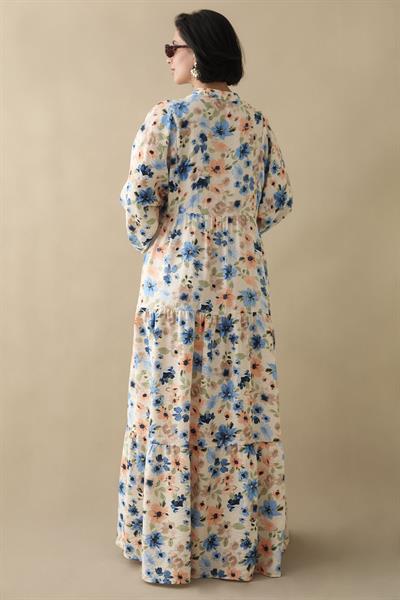 Sardunya Mavi Mango Elbise