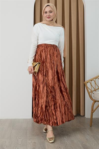 Saten Kraş Taba Etek