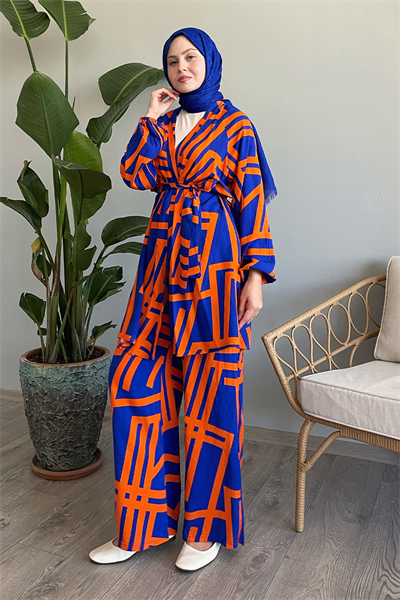 Şeritli İkili Oranj Viskon Takım