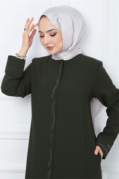 Serpme Taş Petek Haki Ferace