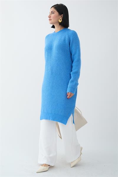 Simli Fitilli Mavi Tunik