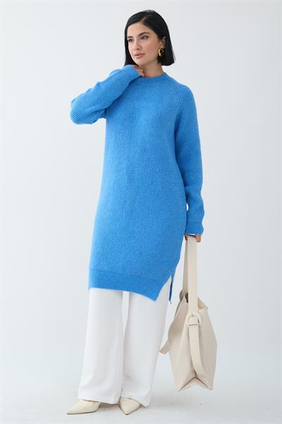 Simli Fitilli Mavi Tunik