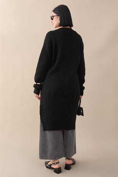 Simli Fitilli Siyah Tunik