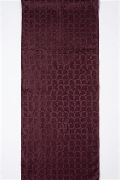 Soft Oval Desenli Bordo Jakar Şal